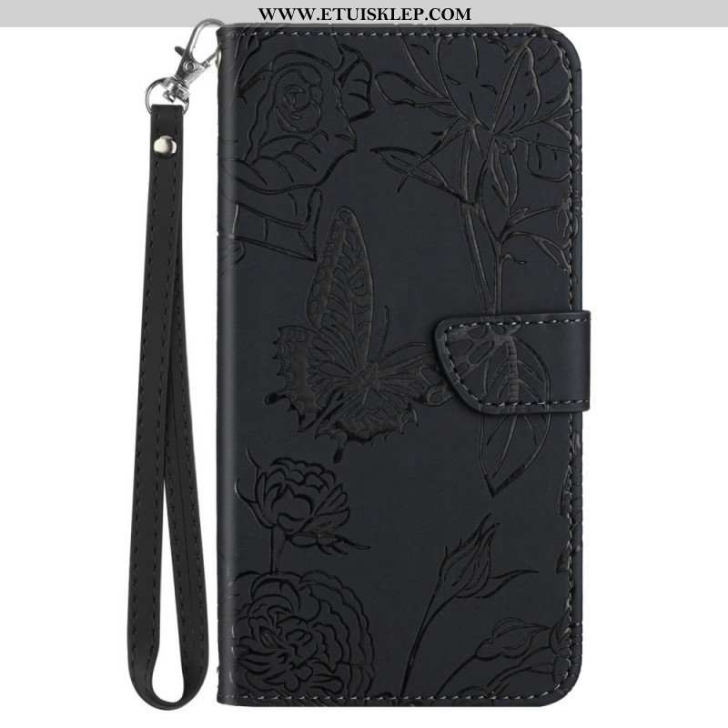 Etui Folio do Poco X4 GT Motyl Ze Smyczą